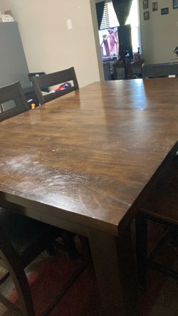 Wood table and chairs