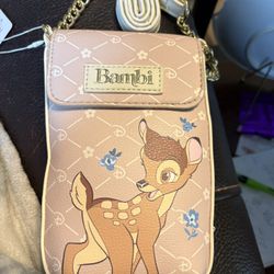 Disney Primark Bambi Phone Crossbody W Tag. Pu Bridgewater 