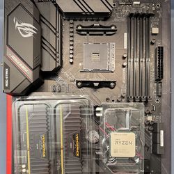 AM4 Motherboard, CPU, RAM COMBO