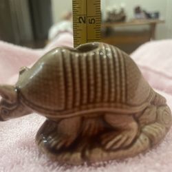 Armadillo Vintage Miniature Glass-small Candle Holder