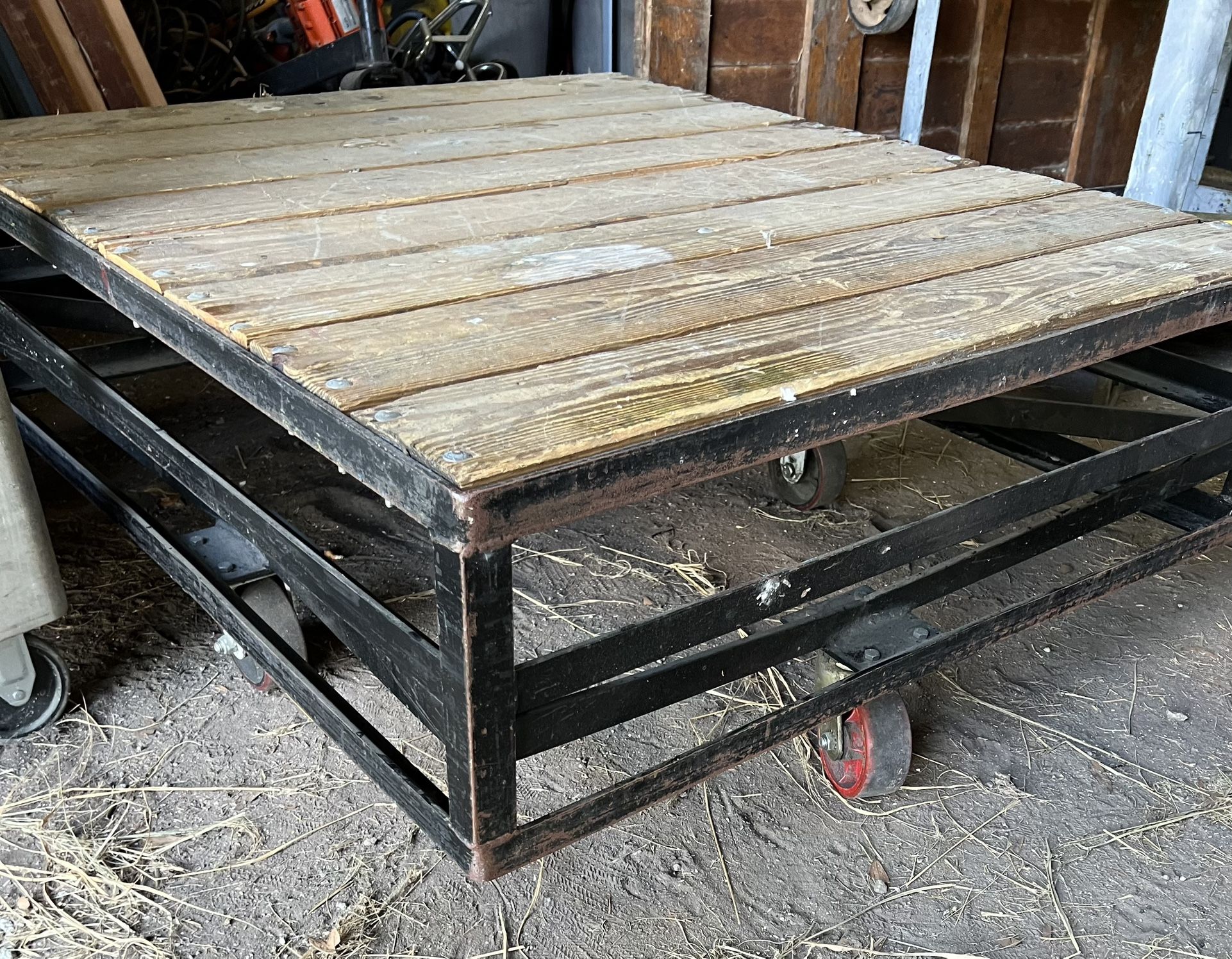Extremely Heavy Duty 4 Wheel Flatbed Cart