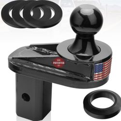 TOWGUARD GNXA4085 4" Offset Ball - For Gooseneck Trailer Hitches, Heavy Duty Extender, 20000 Lbs GTW/5000 Lbs VTW, 2-5/16" Diameter, With 4 Polyuretha