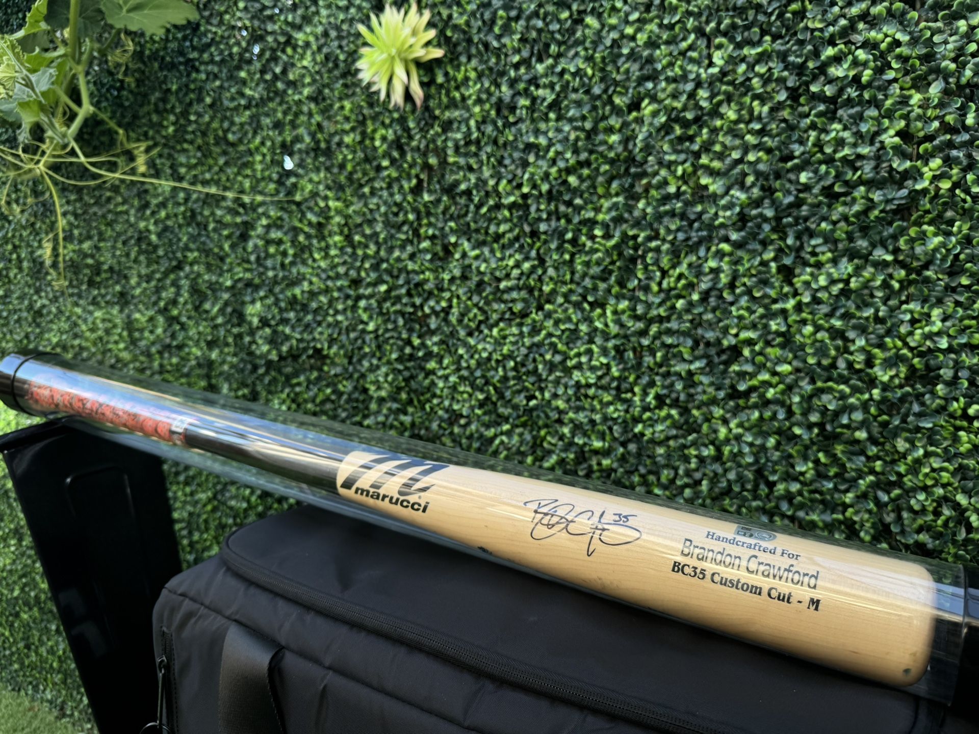 Signed Brandon Crawford Bat
