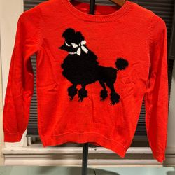 Girl’s Red Poodle Sweater