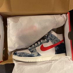 Washed Denim High Dunks Sz 9.5 W