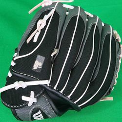 Wilson Baseball Glove Kids Black / Grey 10.1/2 Left Hand