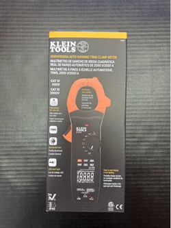Klein Tools CLV 2000A AC/DC Auto-Ranging Digital Clamp Meter with TRMS, Worklight, Backlit Display, Solar Panel Wind Turbine High Voltage Test