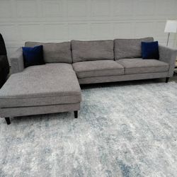 Free Delivery Gray L Shape Sectional 
