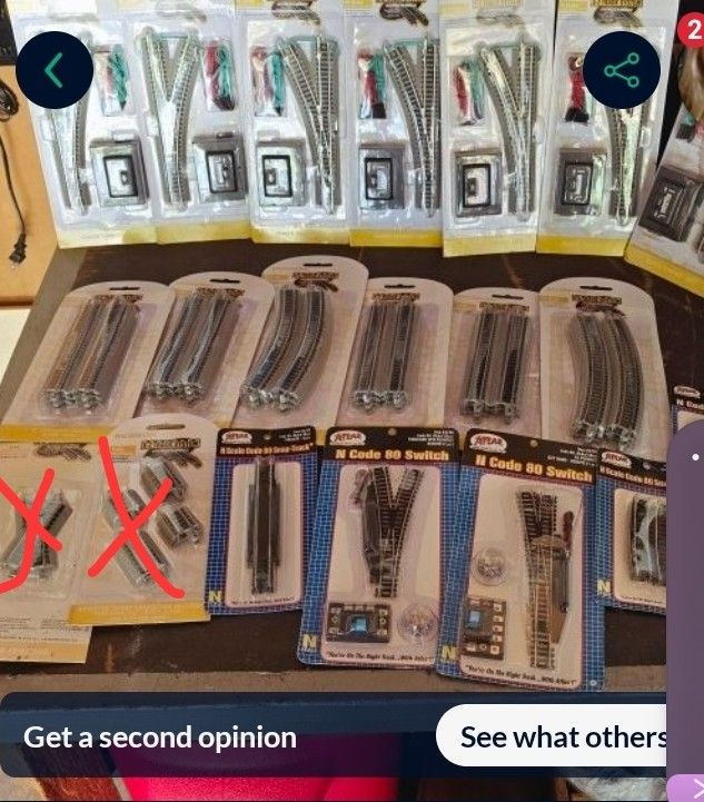 N Scale Bachmann & Atlas model railroad track assortment- New -OBO