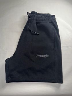YoungLA Black Fleece Shorts Size S