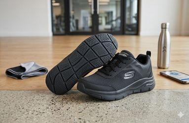 Skechers Arch Fit 2.0 Black Walking Shoes - Brand New - Podiatrist Certified Support