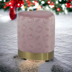 HELLO KITTY Pink Heart Vanity Ottoman Stool Makeup Chai