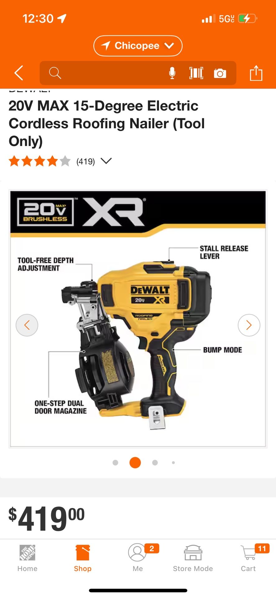 Xr 20v Siding/ Roofing Gun Cordless