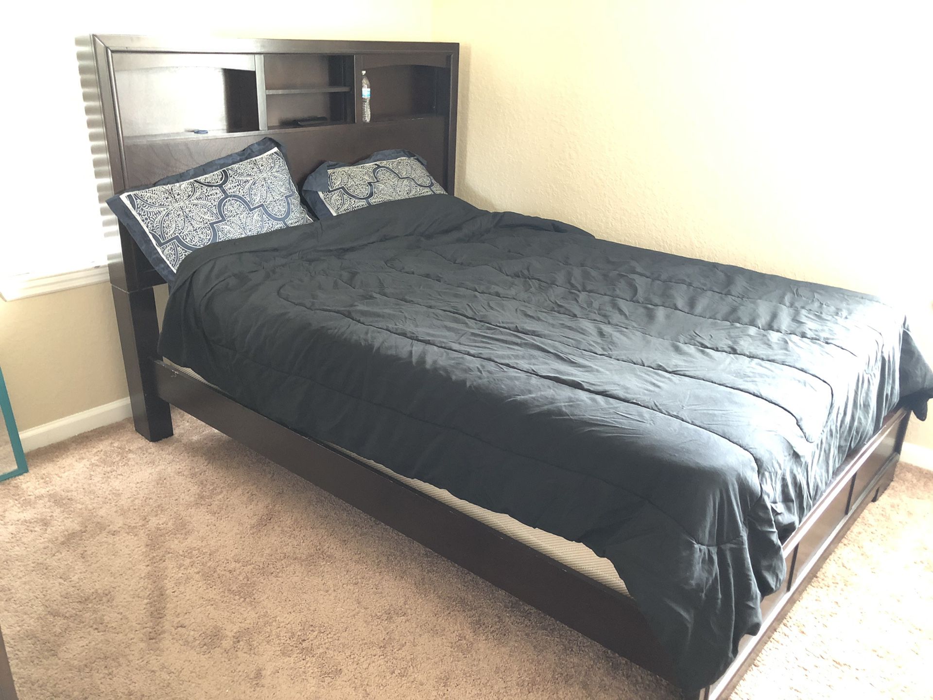 Queen Bedroom set with mattress and box spring