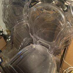Clear Ghost Belle Chairs-Set Of 8