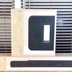 Sonos Premium Entertainment Set (Black) with Arc Ultra. Includes Sonos Arc Ultra sound bar & Sub 4. Brand New Sealed. Includes Warranty.