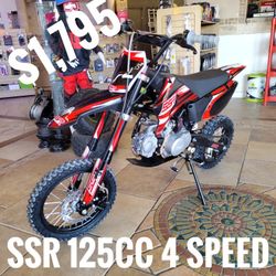 SSR 125cc 4 speed full clutch $1,795 cash price plus tax fees