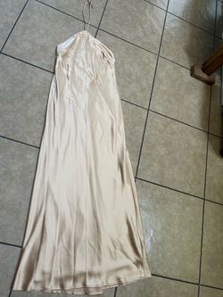 Beige Silk Dress