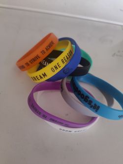 Multicolor Inspirational Rubber Band Bracelets