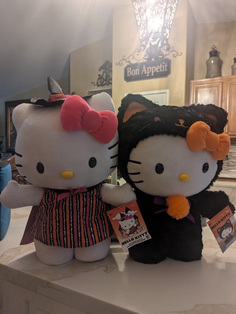 Brand New 2 Halloween Hello Kitty Dolls