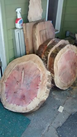 Redwood log rounds. 150.00 each