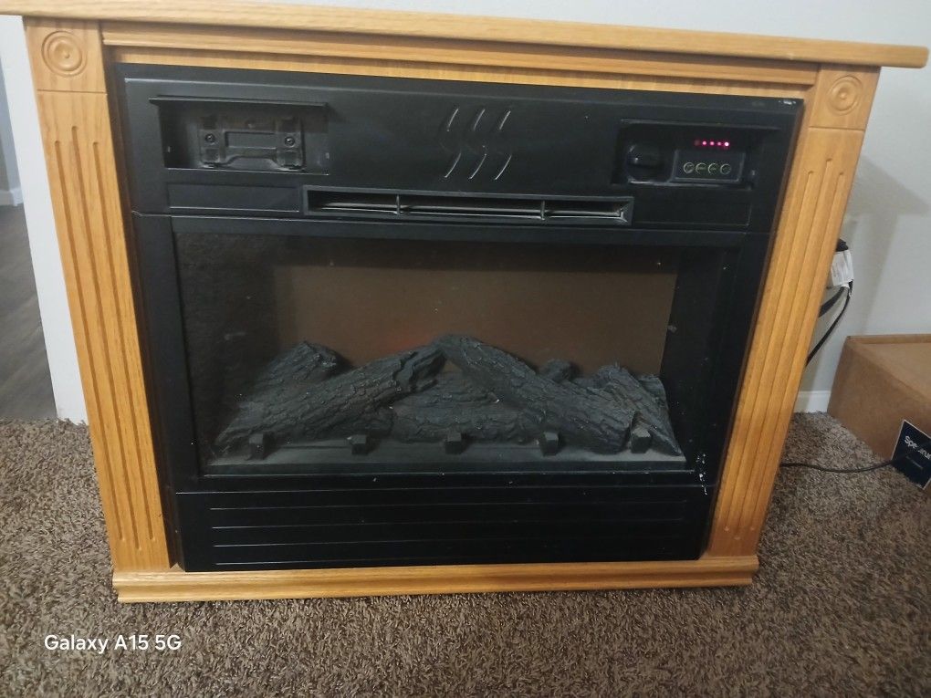 Amish made Electric Fireplace....