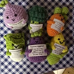 6 Pcs Funny Positive Crochet Doll