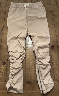 H&M Divided Men's 32 Khakis Jogger Pants Ankle Zip Ruched Drawstring Pockets