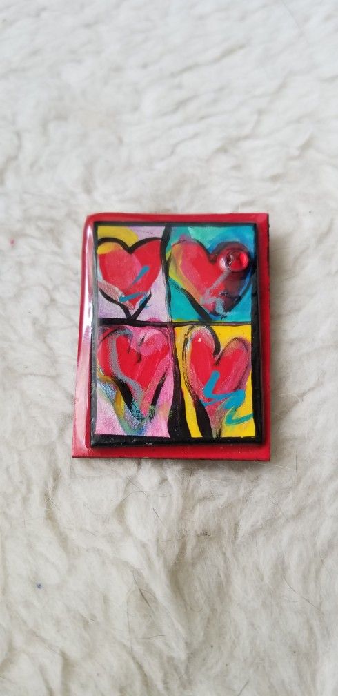 4 Hearts Brooch/Pin