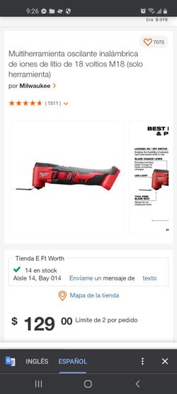 M18 Cordless Mult Tool New 