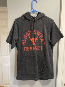 Men’s Medium Adidas The Rock Blood Sweat Respect Gym Workout Hoodie!