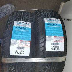 Brand New Tires In Speaker Box With Amp