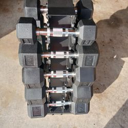 Weights  Rubber & Rack 5 To 25 Lb