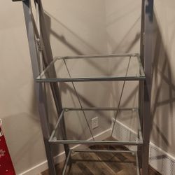 Glass And Metal Display Shelf