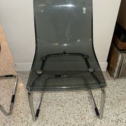 Set Of 4 Lucite, Dining Ghost Chairs,