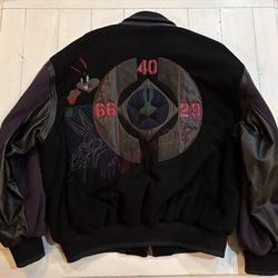 Iceberg x Looney Tunes Bugs Bunny Varsity Jacket Made In Italy Men's XL sz 52