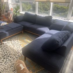 sectional and storage ottoman