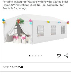 10x30 Portable Waterproof Gazebo Canopy Tent