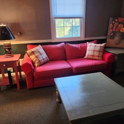 2 End Tables And Coffee Table And Lamp (No Couch)