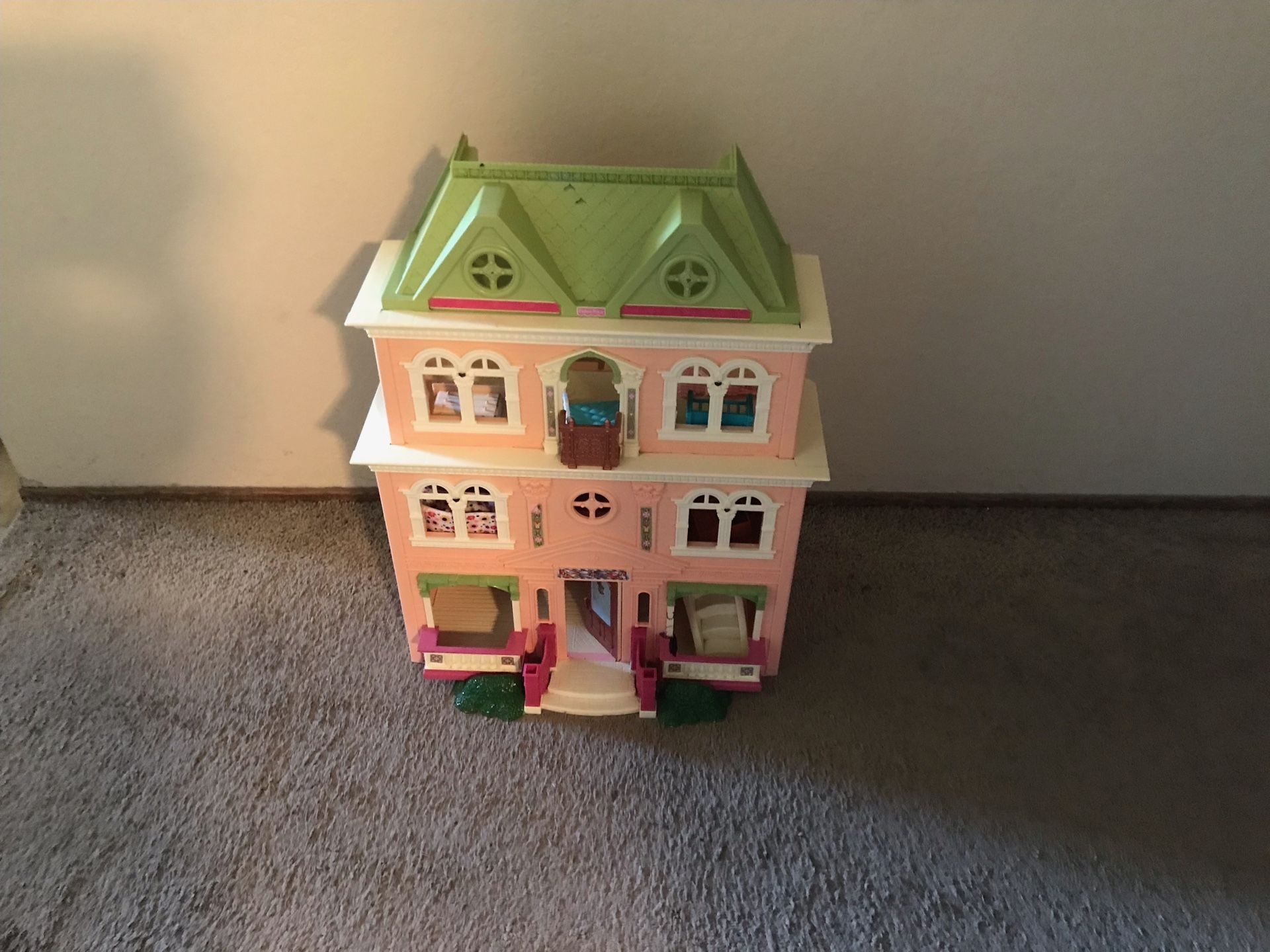 Plastic Doll House..30” tall 22” wide