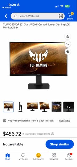 32” curved Asus VG32VQR gaming monitor
