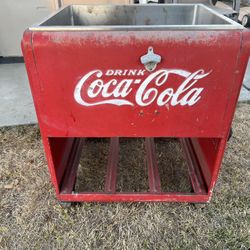 Vintage Coca Cola Salesman Cooler Ice Chest 