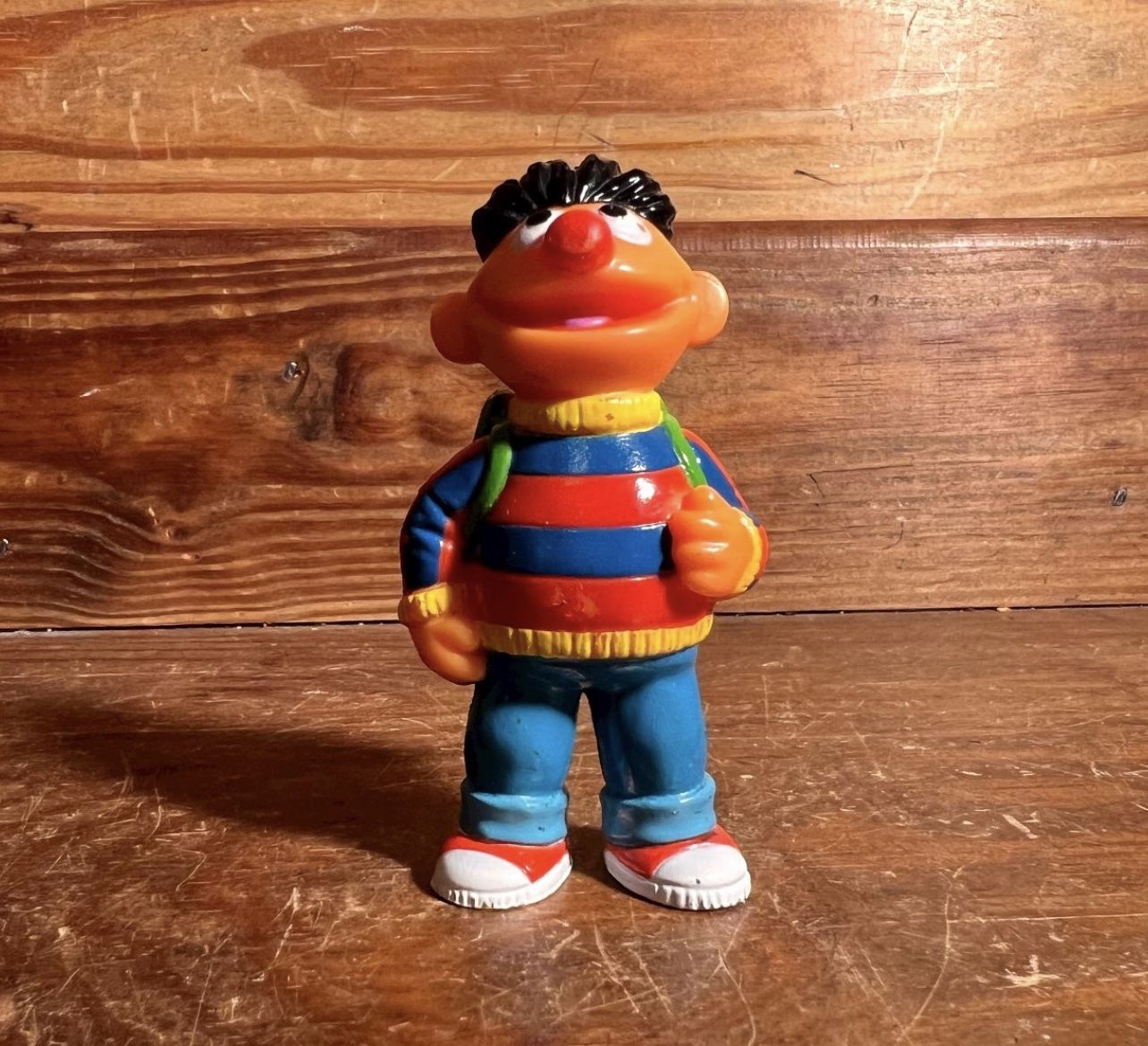 1980's Sesame Street Ernie PVS Figurine Toy SMALL Collectible
