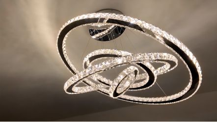Beautiful 4 Ring Chandelier Crystal 