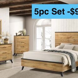 🌺 FREE DELIVERY 🌺Brand New 5PC Queen Size Bedroom Set 
