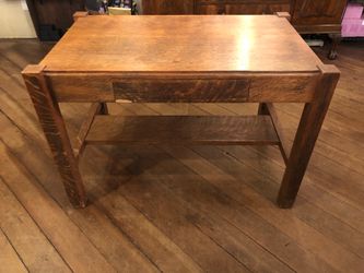 Antique tiger maple desk table