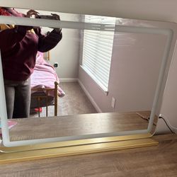 X-Large LED vanity desk mirror