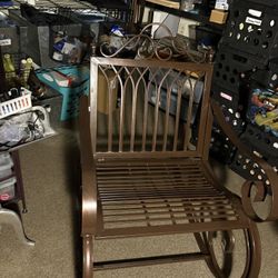 Metal Rocking Chair  $150 With New Cushion 