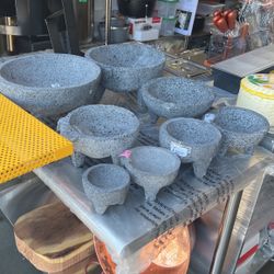 Molacajetes De Piedra Negra Bolcanica Mexicanos Nuevo