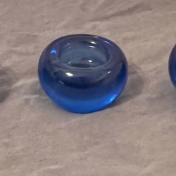 Cobalt Blue Crystal Votive Candle Holder